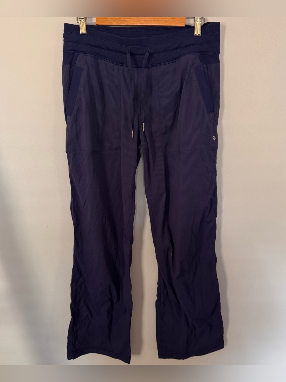 Lululemon Studio Pant II Navy Blue Drawstring Yoga Pants Women’s Size 10